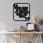 Wallity Work Hard Escultura de pared de metal negra